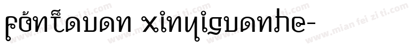 fontauan xinyiguanhe字体转换